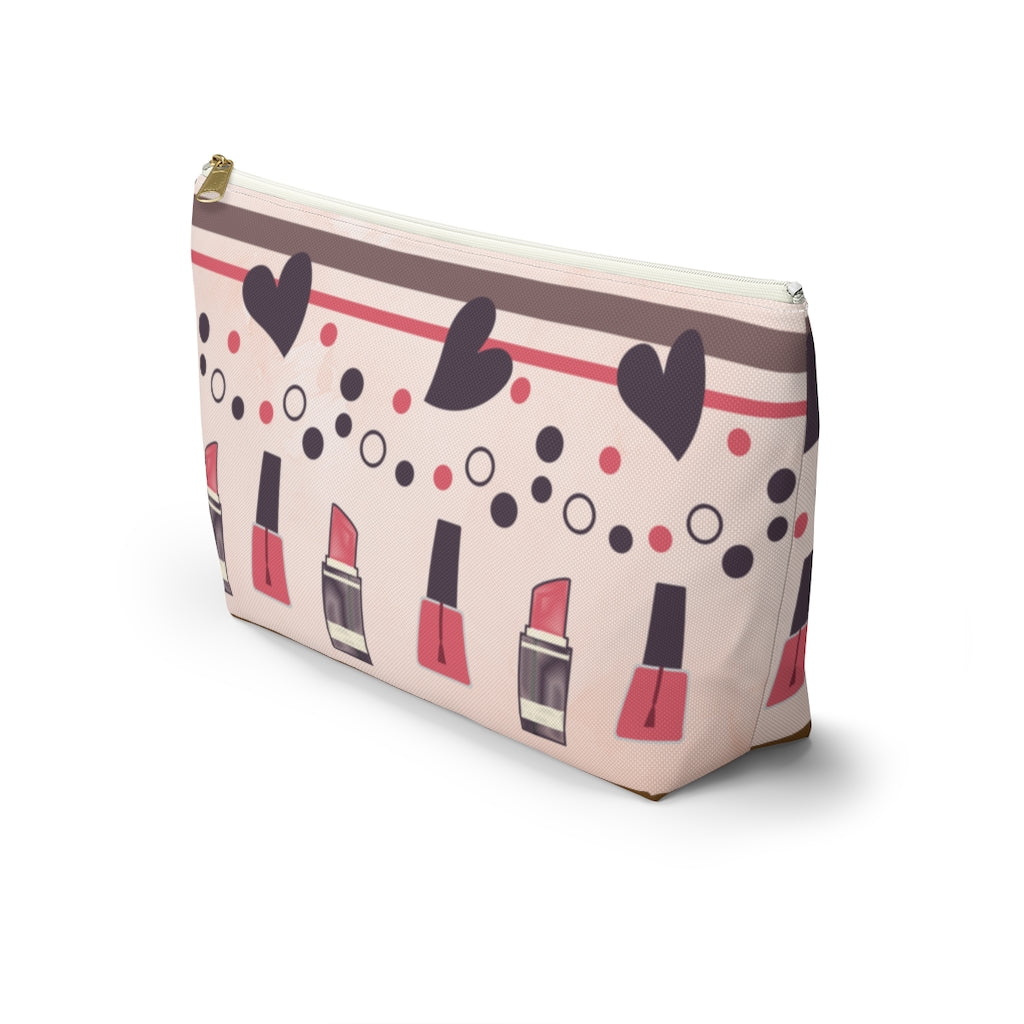 Lipstick and Polish Accessory Pouch w T-bottom