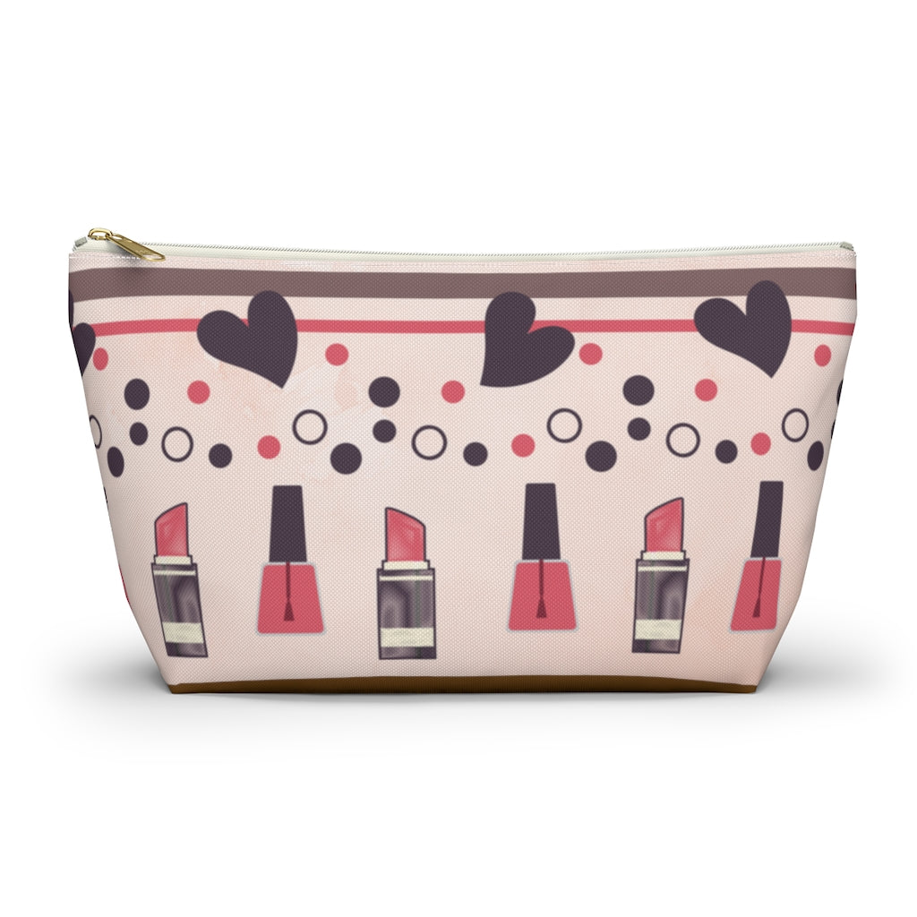 Lipstick and Polish Accessory Pouch w T-bottom